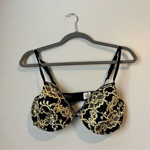 Pamela Anderson yellow lace floral wire bra 34D